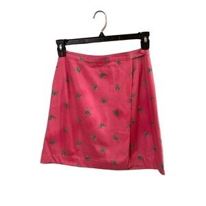 VTG Lilly‎ Pulitzer Skirt Womens Pink Bees Lined Short Size 4 White Label Barbie